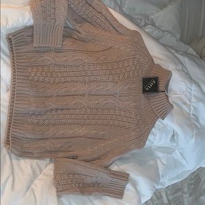 Beige Sweater Turtleneck